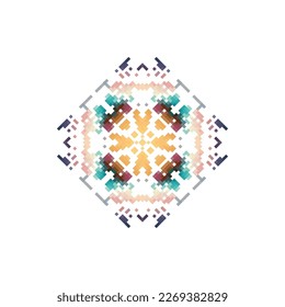  Muster für Stricken und Sticken. Der nordische Stil. Folk-Muster. Skandinavische, ukrainische Ornamente. Spanisches Porzellan. Arabesque-Damast. Ethnische Motive. Kreuzstich. Schneeflocke.