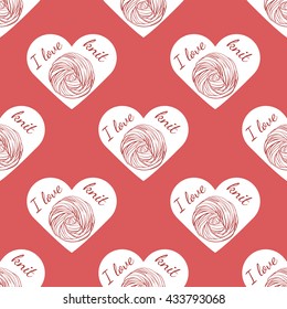 Pattern for knitting shop, hand made workshop and packaging. 