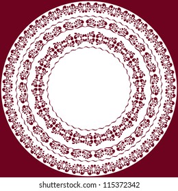Pattern of lace doily. Vector.