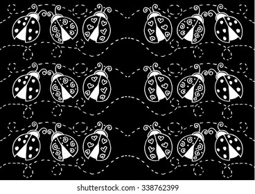 Pattern with ladybug