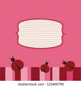 Pattern with ladybugs