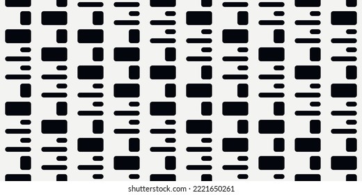 The pattern is laid out diagonally. Vector of black geometric shapes for print and decoration.