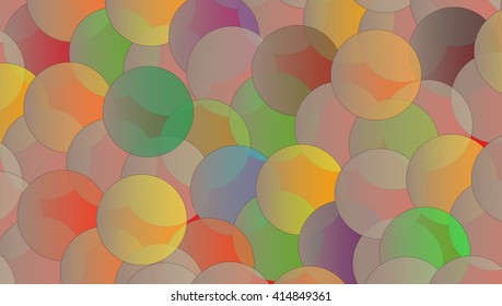 pattern with a large number of colored areas on a red background