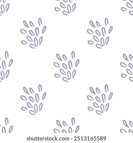 pattern leaf silhouettes. Hand-drawn vector illustration simple Scandinavian
