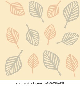 pattern of leaf with two colors. good for kids clothes and tote bag