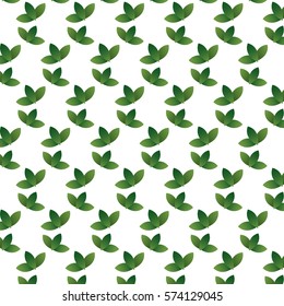 Pattern leaf vector Color graphic collection on white Background