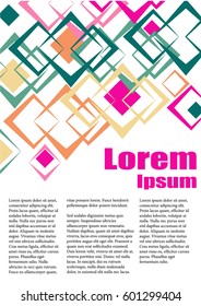 Pattern leaflets with abstract background