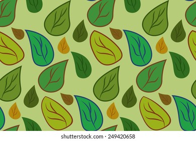 Pattern with leaves