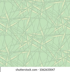 Pattern of leaves of grass on a sultry day intertwined in a chaotic manner