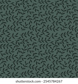 pattern of  leaves on small branches of tree.seamless pattern of leaves.