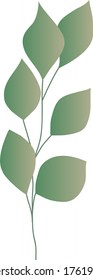 pattern with leaves, vector illustration in vintage style for textile printing, greeting card, wall paper, curtains etc
