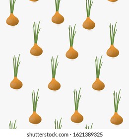 pattern. leek on a white isolated background.