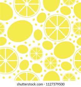 PATTERN with lemons. Juicy yellow lemons.