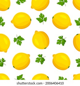 pattern of lemons. Seamless vector pattern with lemons. Vector illustration 
