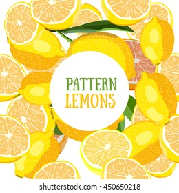 pattern Lemons. vector illustration 