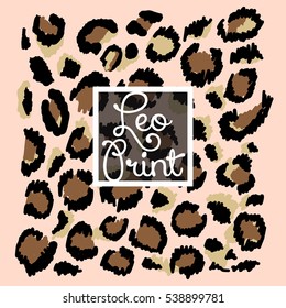 Pattern leopard natural color trendy print exotic illustration