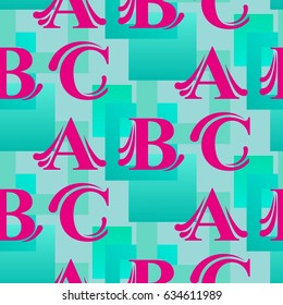 The pattern of a letter. Alphabet background. Vector.