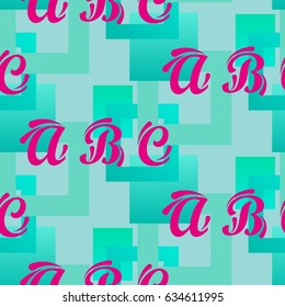 The pattern of a letter. Alphabet background. Vector.
