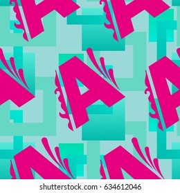 The pattern of a letter. Alphabet background. Vector.