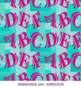 The pattern of a letter. Alphabet background. Vector.