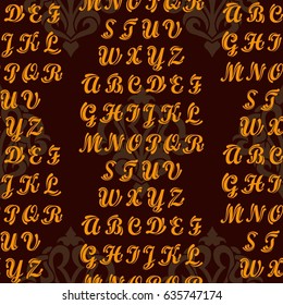 The pattern of a letter. Alphabet background. Vector.