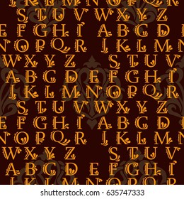 The pattern of a letter. Alphabet background. Vector.