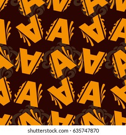 The pattern of a letter. Alphabet background. Vector.