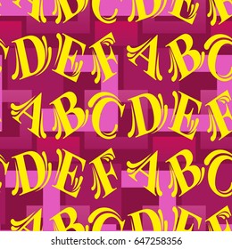 The pattern of a letter. Alphabet background. Vector.