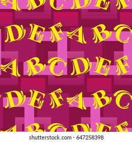The pattern of a letter. Alphabet background. Vector.