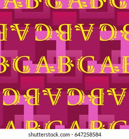 The pattern of a letter. Alphabet background. Vector.