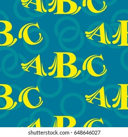 The pattern of a letter. Alphabet background. Vector.