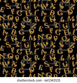 The pattern of a letter. Alphabet background. Vector.