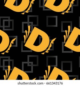 The pattern of a letter. Alphabet background. Vector.
