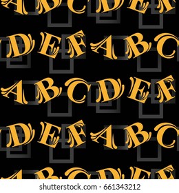 The pattern of a letter. Alphabet background. Vector.