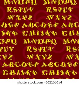 The pattern of a letter. Alphabet background. Vector.