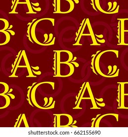The pattern of a letter. Alphabet background. Vector.