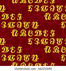 The pattern of a letter. Alphabet background. Vector.