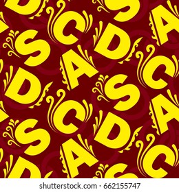 The pattern of a letter. Alphabet background. Vector.