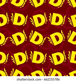 The pattern of a letter. Alphabet background. Vector.