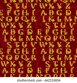 The pattern of a letter. Alphabet background. Vector.
