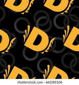 The pattern of a letter. Alphabet background. Vector.