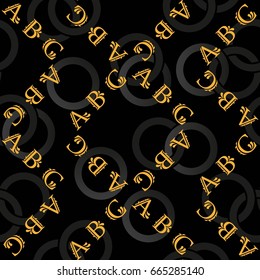 The pattern of a letter. Alphabet background. Vector.