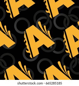 The pattern of a letter. Alphabet background. Vector.