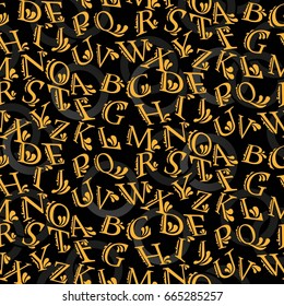 The pattern of a letter. Alphabet background. Vector.