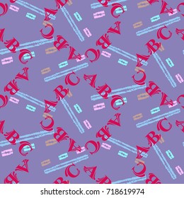 The pattern of a letter. Alphabet background. Vector.