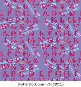 The pattern of a letter. Alphabet background. Vector.