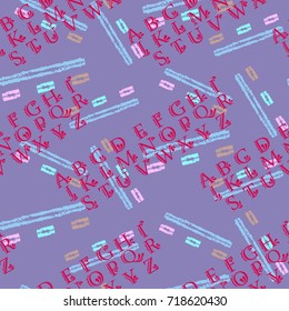 The pattern of a letter. Alphabet background. Vector.