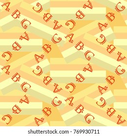 The pattern of a letter. Alphabet background. Vector.