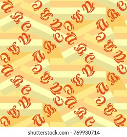 The pattern of a letter. Alphabet background. Vector.
