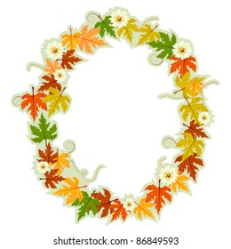 Pattern letter made from flowers and leaves